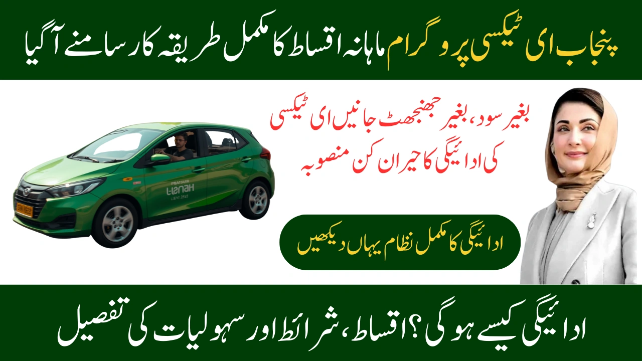 Payment Structure of CM Punjab E-Taxi Program